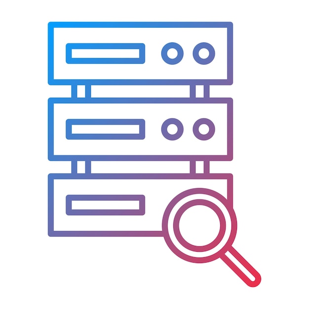 Imagen vectorial de icono de base de datos de búsqueda Se puede utilizar para alojamiento web