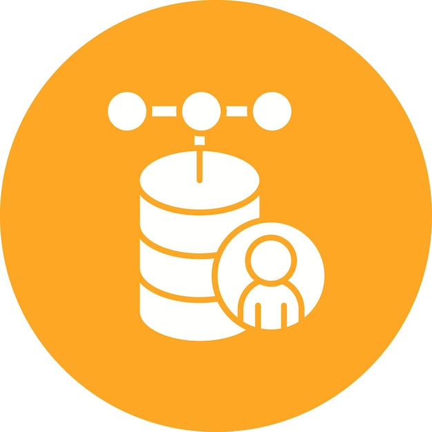 Imagen vectorial del icono de la base de datos del cliente Se puede utilizar para negocios basados en el hogar