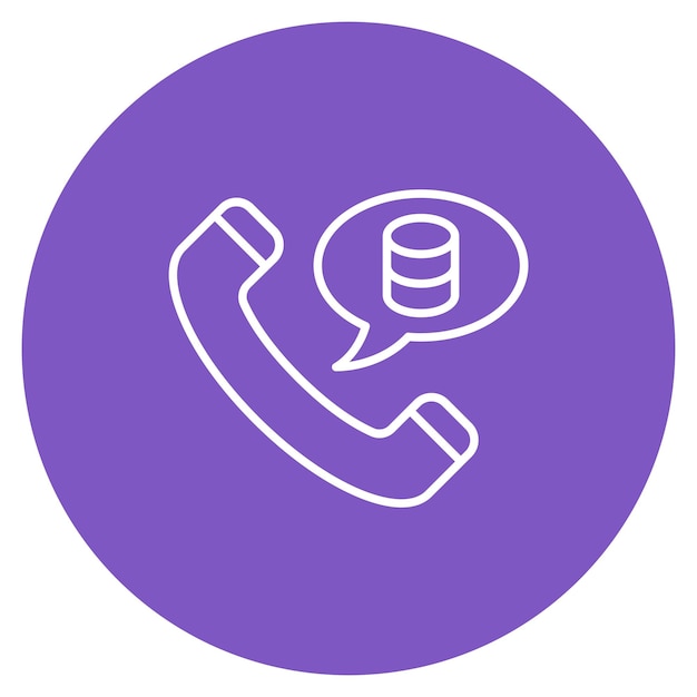 Imagen vectorial del icono de la base de datos de contactos Se puede utilizar para la tecnología de marketing