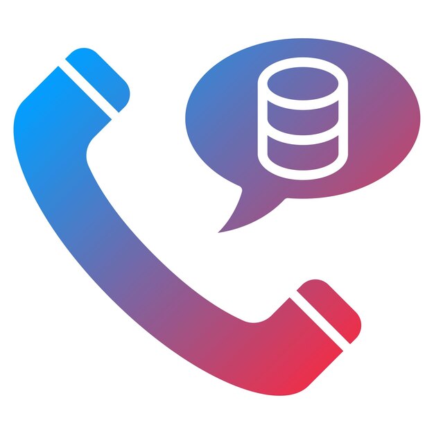 Imagen vectorial del icono de la base de datos de contactos Se puede utilizar para la tecnología de marketing