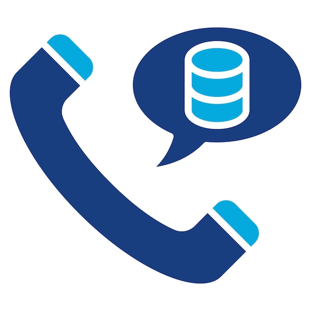 Imagen vectorial del icono de la base de datos de contactos Se puede utilizar para la tecnología de marketing