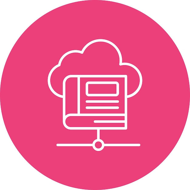 Imagen vectorial del icono de la base de datos de estudio Se puede utilizar para el aprendizaje