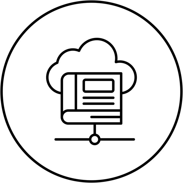 Imagen vectorial del icono de la base de datos de estudio Se puede utilizar para el aprendizaje