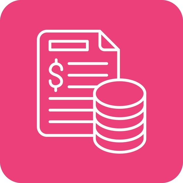 Imagen vectorial del icono de la base de datos financiera Se puede utilizar para la contabilidad