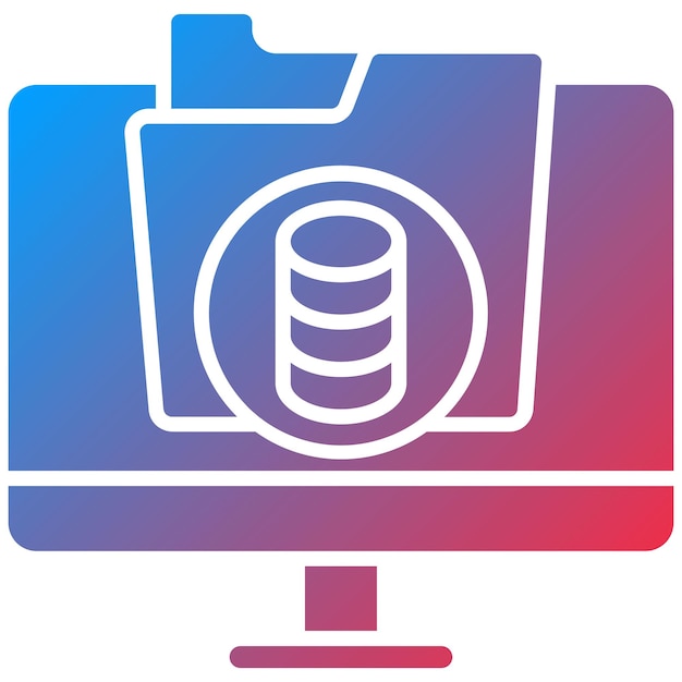Imagen vectorial de icono de base de datos en línea Se puede utilizar para alojamiento web