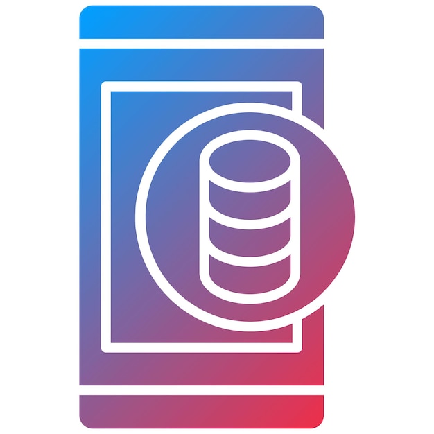 Imagen vectorial de icono de base de datos móvil Se puede utilizar para alojamiento web