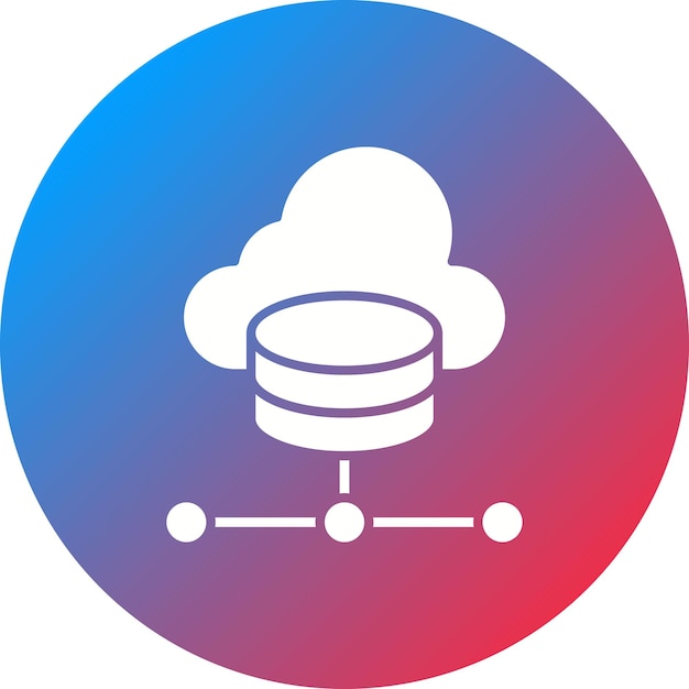 Imagen vectorial del icono de la base de datos de la nube Se puede utilizar para Big Data