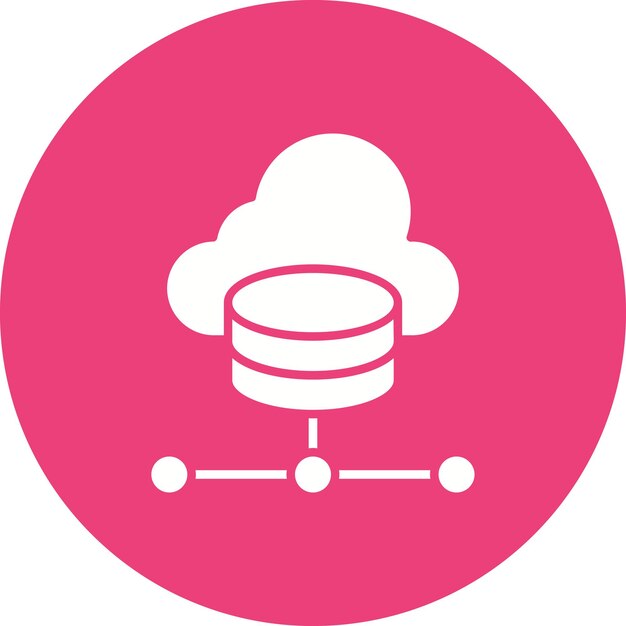 Imagen vectorial del icono de la base de datos de la nube Se puede utilizar para Big Data