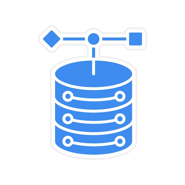 Imagen vectorial del icono de la base de datos de objetos Se puede utilizar para Big Data