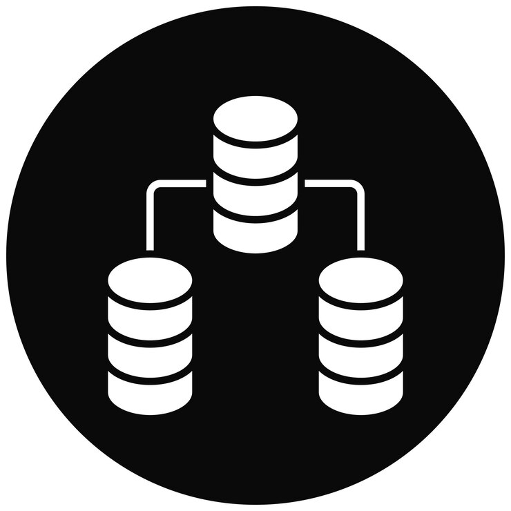 Vector imagen vectorial del icono de la base de datos se puede utilizar para el alojamiento web
