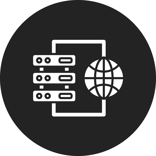 Imagen vectorial del icono de la base de datos Se puede utilizar para el análisis de datos