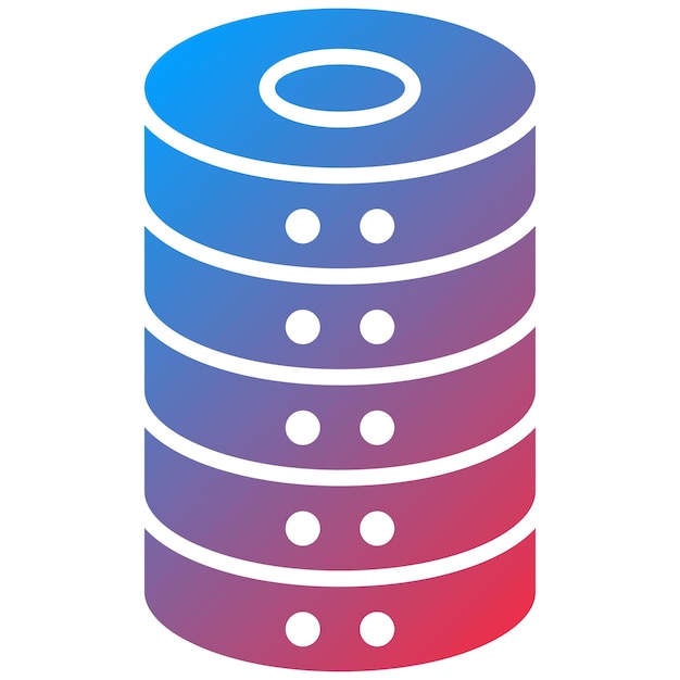 Imagen vectorial del icono de la base de datos Se puede utilizar para la interfaz de usuario