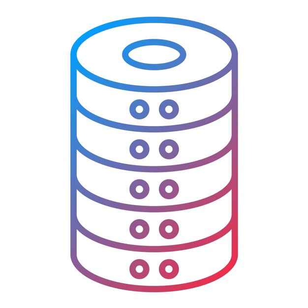 Imagen vectorial del icono de la base de datos Se puede utilizar para la interfaz de usuario