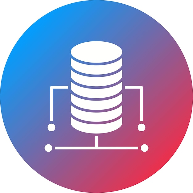 Imagen vectorial del icono de la base de datos Se puede utilizar para la productividad