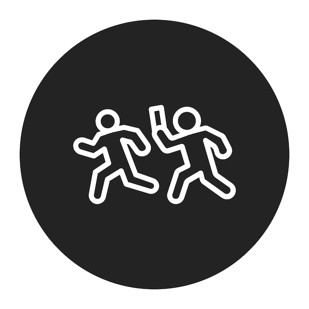 Imagen vectorial del icono del bastón de relevo Se puede utilizar para el maratón