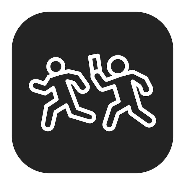 Imagen vectorial del icono del bastón de relevo Se puede utilizar para el maratón