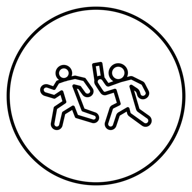 Imagen vectorial del icono del bastón de relevo Se puede utilizar para el maratón