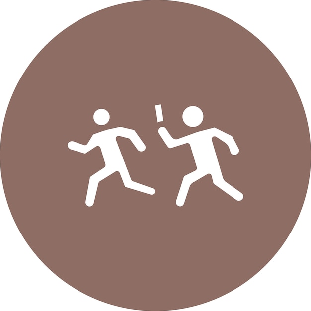 Imagen vectorial del icono del bastón de relevo Se puede utilizar para el maratón