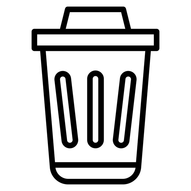 Imagen vectorial del icono de la basura Se puede usar para sin techo