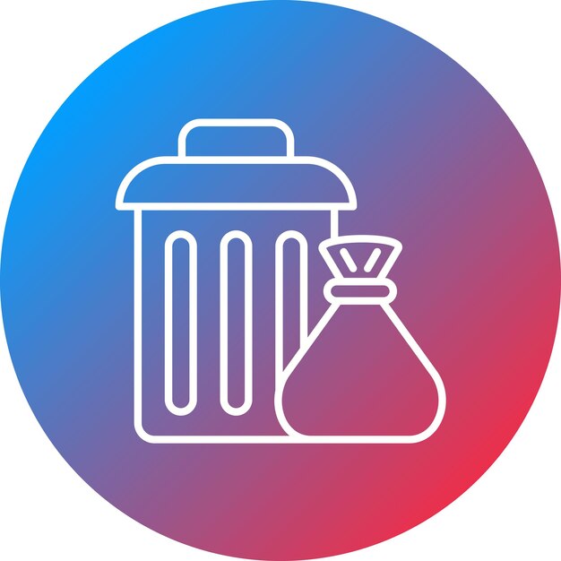 Imagen vectorial del icono de la basura Se puede utilizar para la contaminación