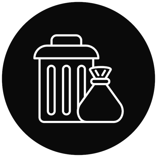 Imagen vectorial del icono de la basura Se puede utilizar para la contaminación