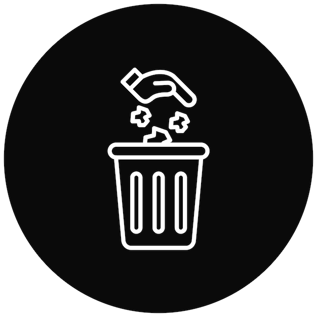 Imagen vectorial del icono de basura Se puede utilizar para la contaminación