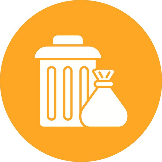 Imagen vectorial del icono de la basura Se puede utilizar para la contaminación