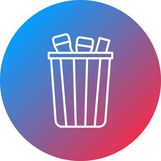 Imagen vectorial del icono de la basura Se puede utilizar para la limpieza de la casa
