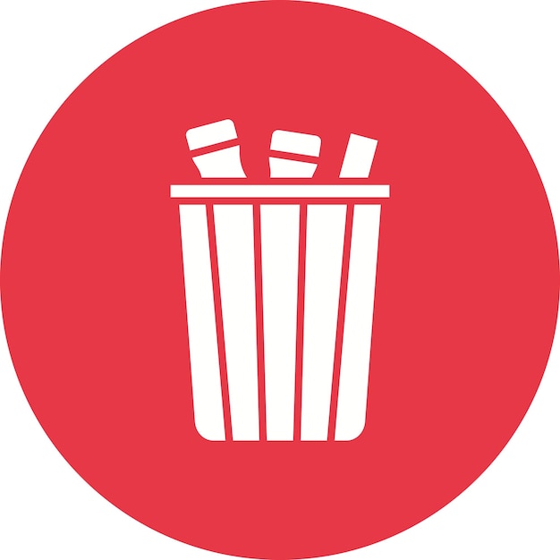 Imagen vectorial del icono de la basura Se puede utilizar para la limpieza de la casa