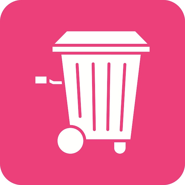 Imagen vectorial del icono de la basura Se puede utilizar para la rutina de higiene