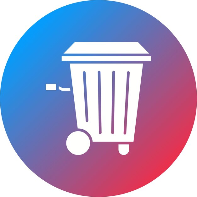 Imagen vectorial del icono de la basura Se puede utilizar para la rutina de higiene