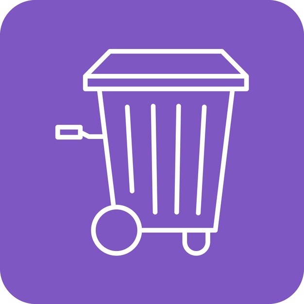 Imagen vectorial del icono de la basura Se puede utilizar para la rutina de higiene