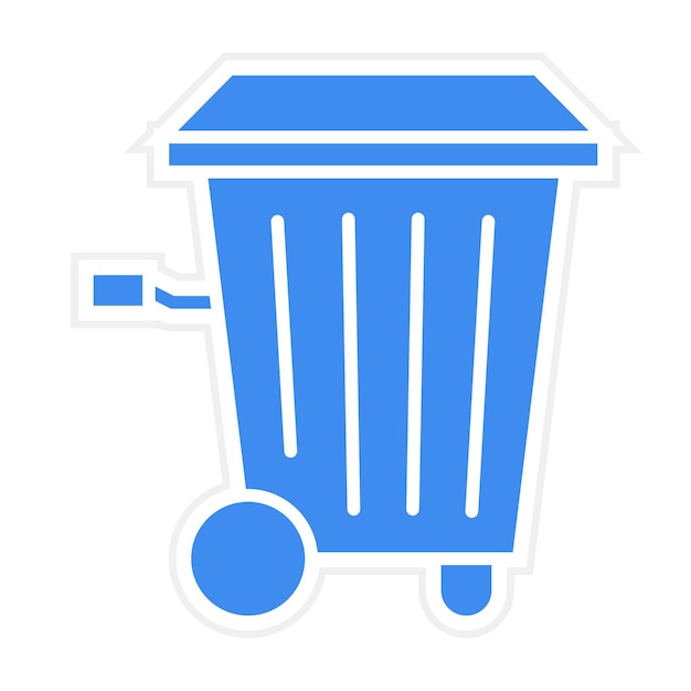 Imagen vectorial del icono de la basura Se puede utilizar para la rutina de higiene