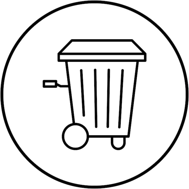 Imagen vectorial del icono de la basura Se puede utilizar para la rutina de higiene