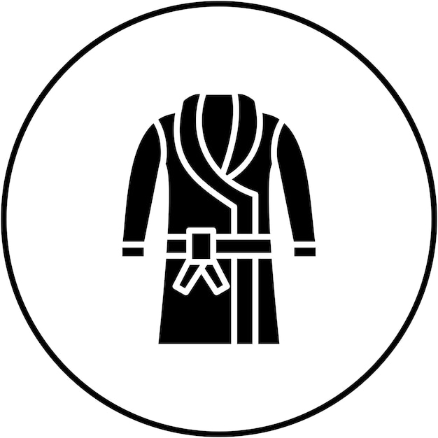 Imagen vectorial del icono de la bata de baño Se puede usar para la ropa