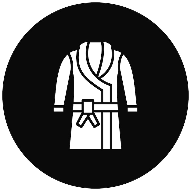 Imagen vectorial del icono de la bata de baño Se puede usar para la ropa