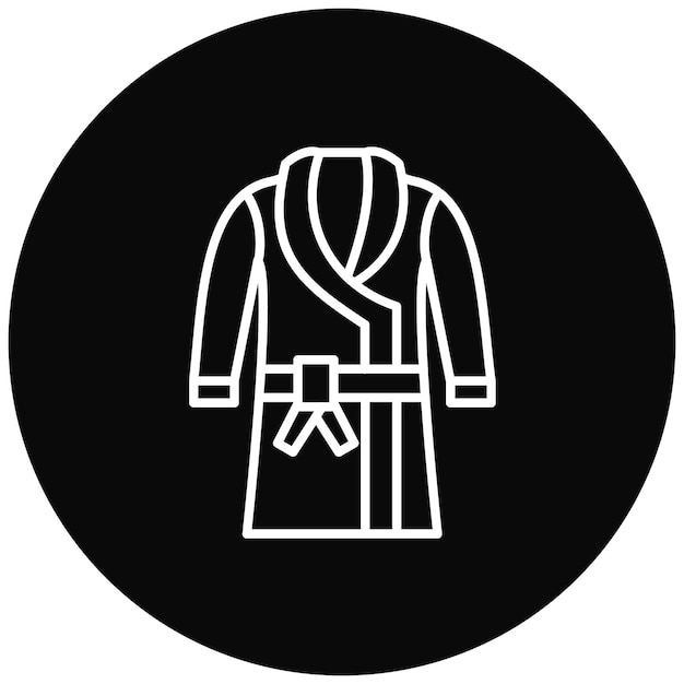 Imagen vectorial del icono de la bata de baño Se puede usar para la ropa