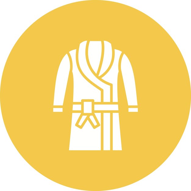 Imagen vectorial del icono de la bata de baño Se puede usar para la ropa