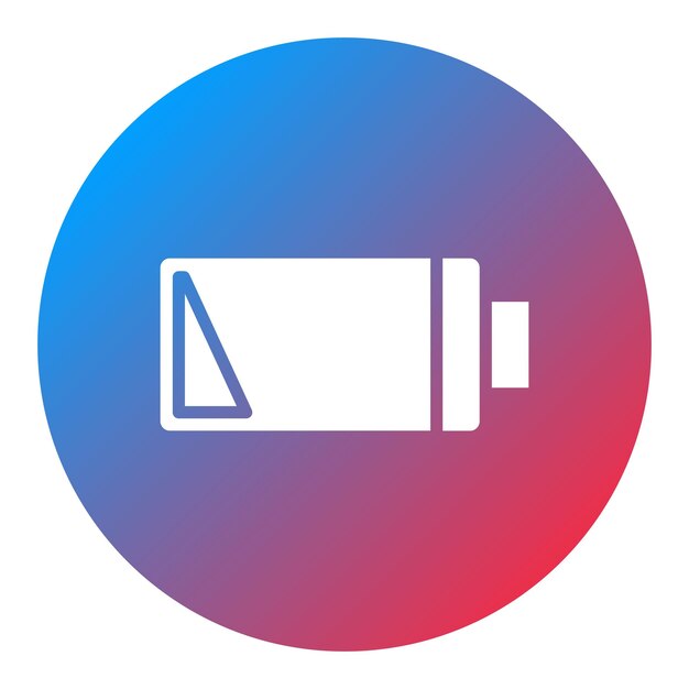 Imagen vectorial del icono de batería baja Se puede usar para la batería y la energía