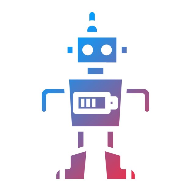 Imagen vectorial del icono de la batería Se puede usar para robótica