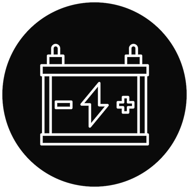 Imagen vectorial del icono de la batería Se puede utilizar para la energía nuclear