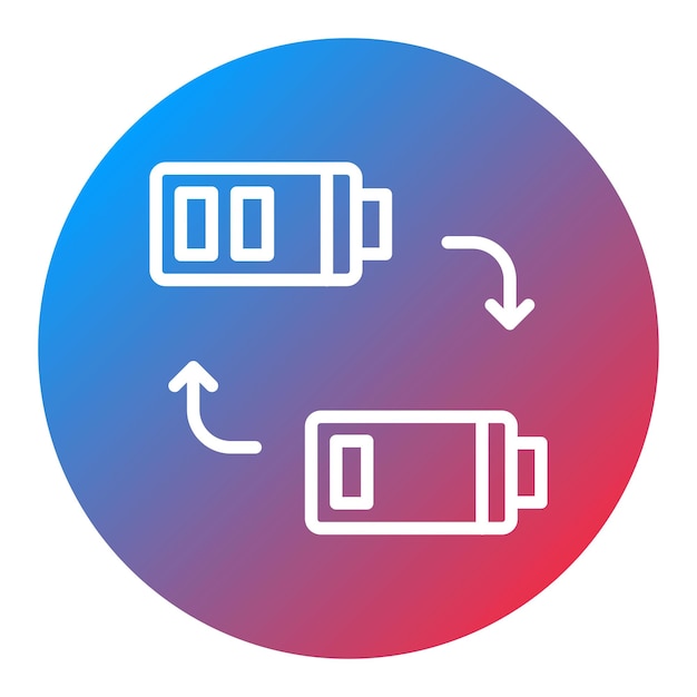 Imagen vectorial del icono de las baterías intercambiables Se puede utilizar para la batería y la energía