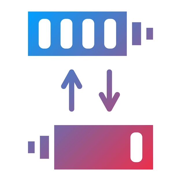 Imagen vectorial del icono de las baterías intercambiables Se puede utilizar para el transporte personal