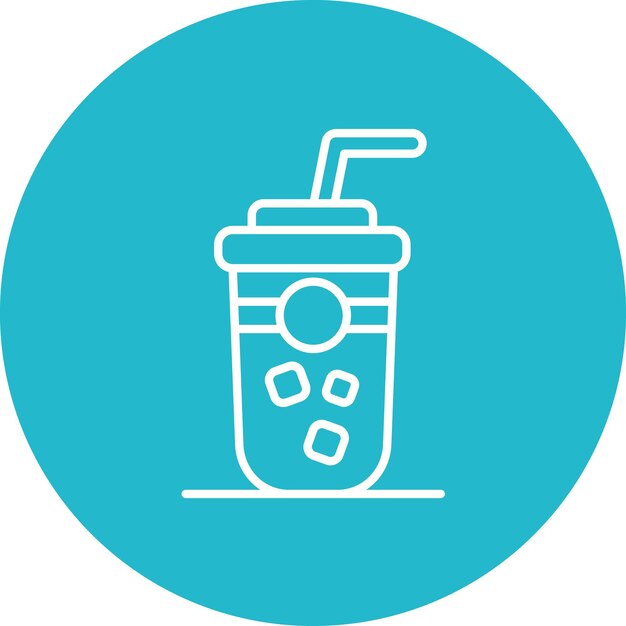 Imagen vectorial del icono del batido Se puede usar para la comida callejera