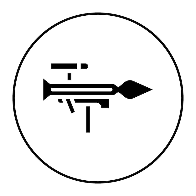 Imagen vectorial del icono de Bazooka Se puede usar para disparar