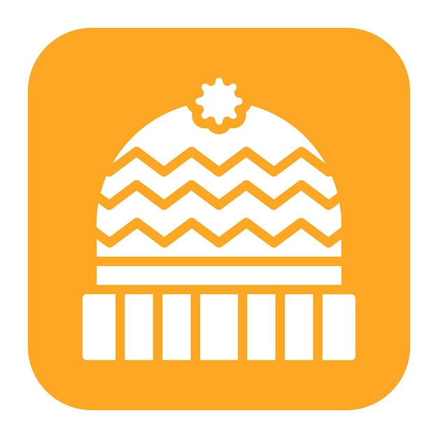 Imagen vectorial del icono de Beanie Se puede usar para la estación de esquí