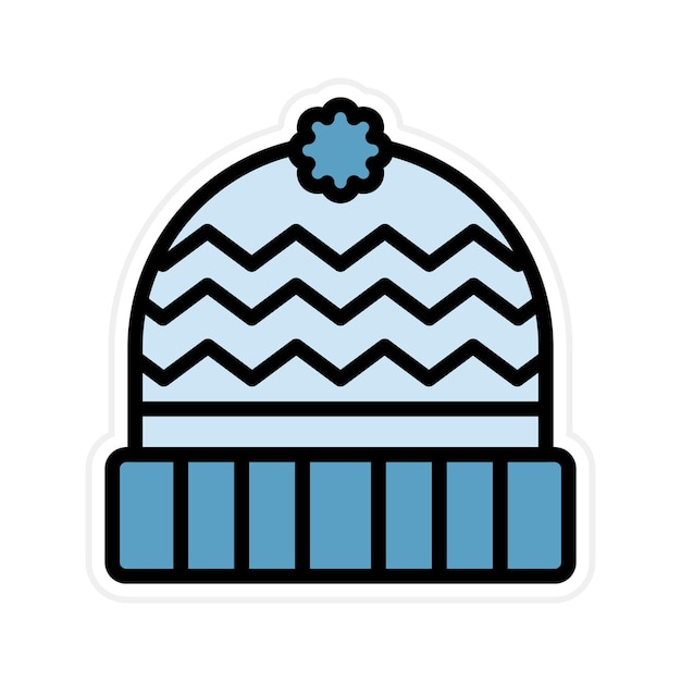 Imagen vectorial del icono de Beanie Se puede usar para la estación de esquí