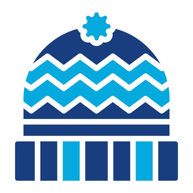 Imagen vectorial del icono de Beanie Se puede usar para la estación de esquí