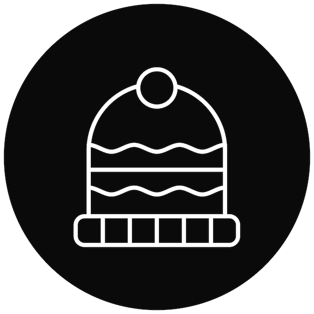 Imagen vectorial del icono de Beanie Se puede usar para Moda