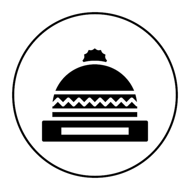 Imagen vectorial del icono de Beanie Se puede usar para sin techo